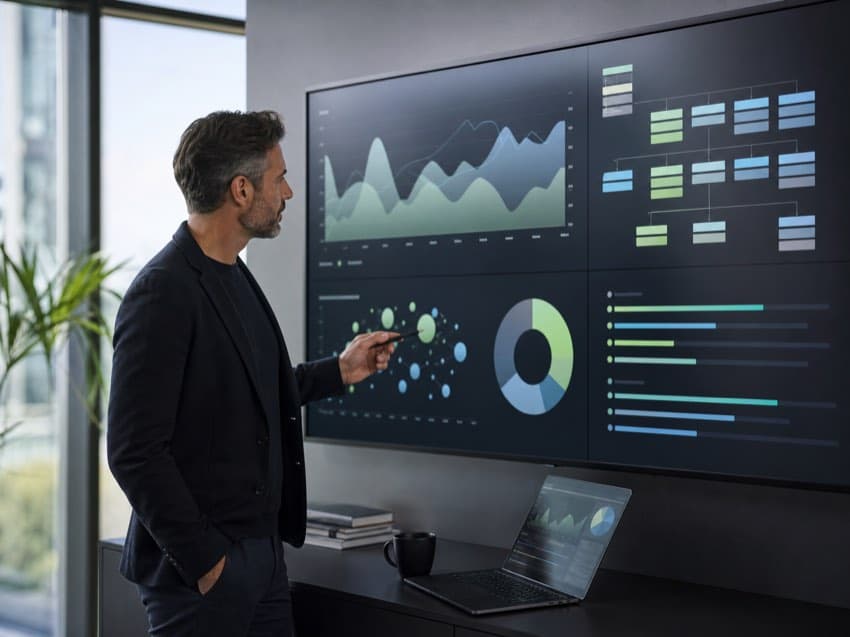 A strategist reviewing SEO and organic growth performance